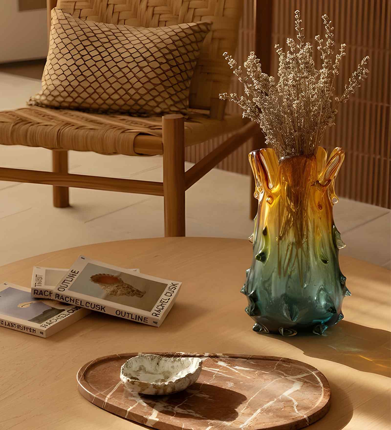 Sunset Thorn Glass Vase