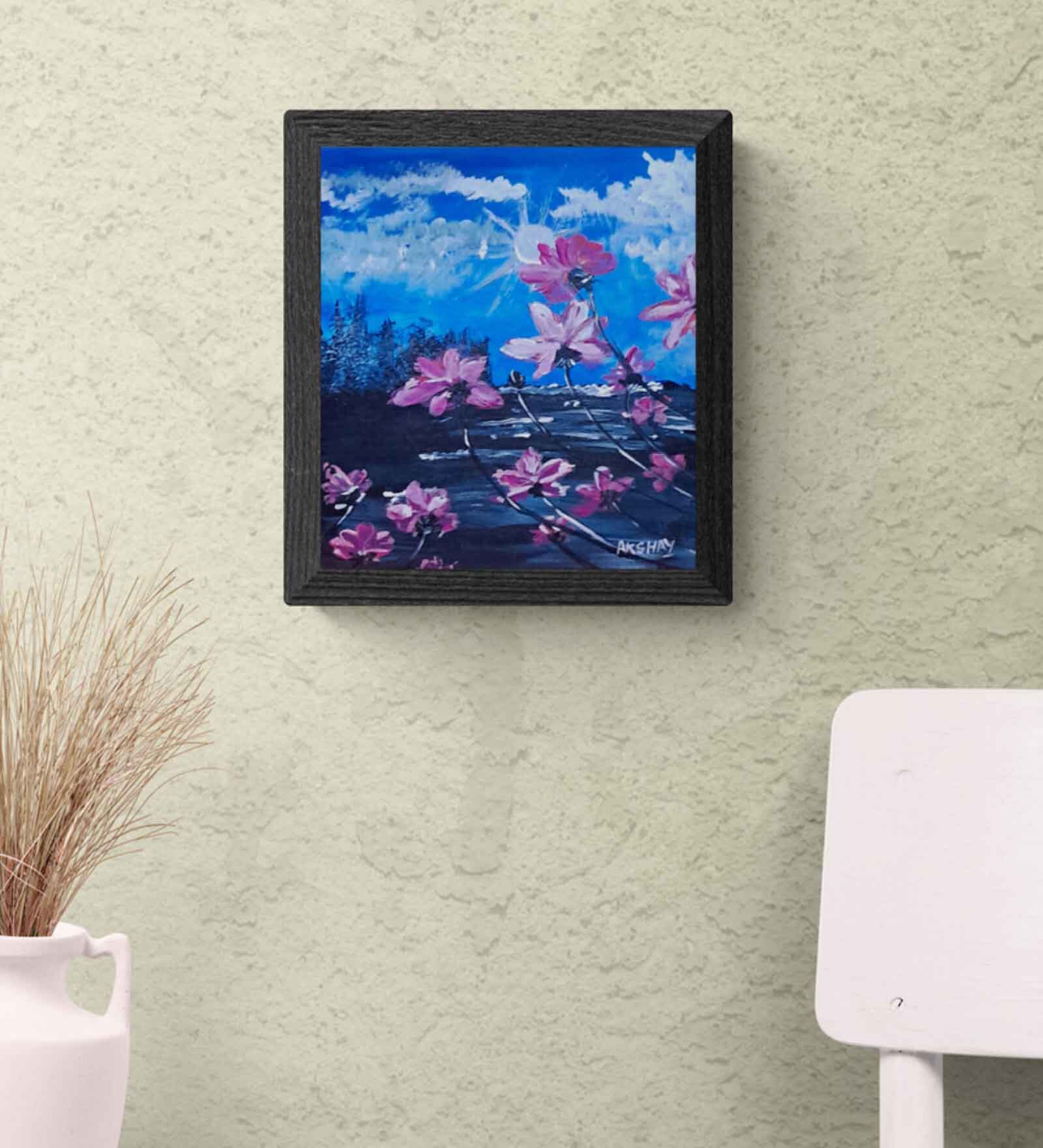 Sunset Time  Handmade Acrylic Paint On Canvas Unframed