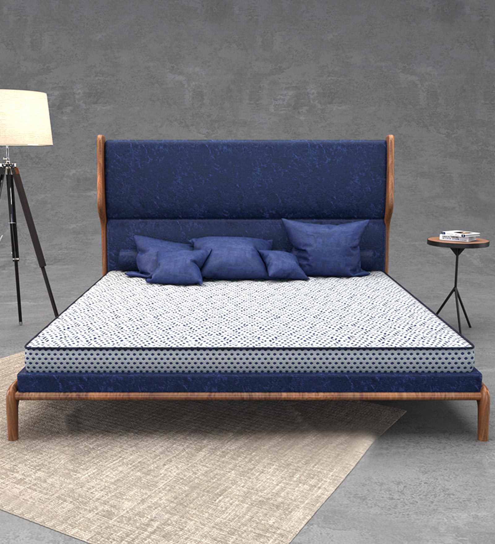 Super Deluxe Queen Bed Dual Side Usable In a Box HR Foam Mattress 72x48x6 Inches