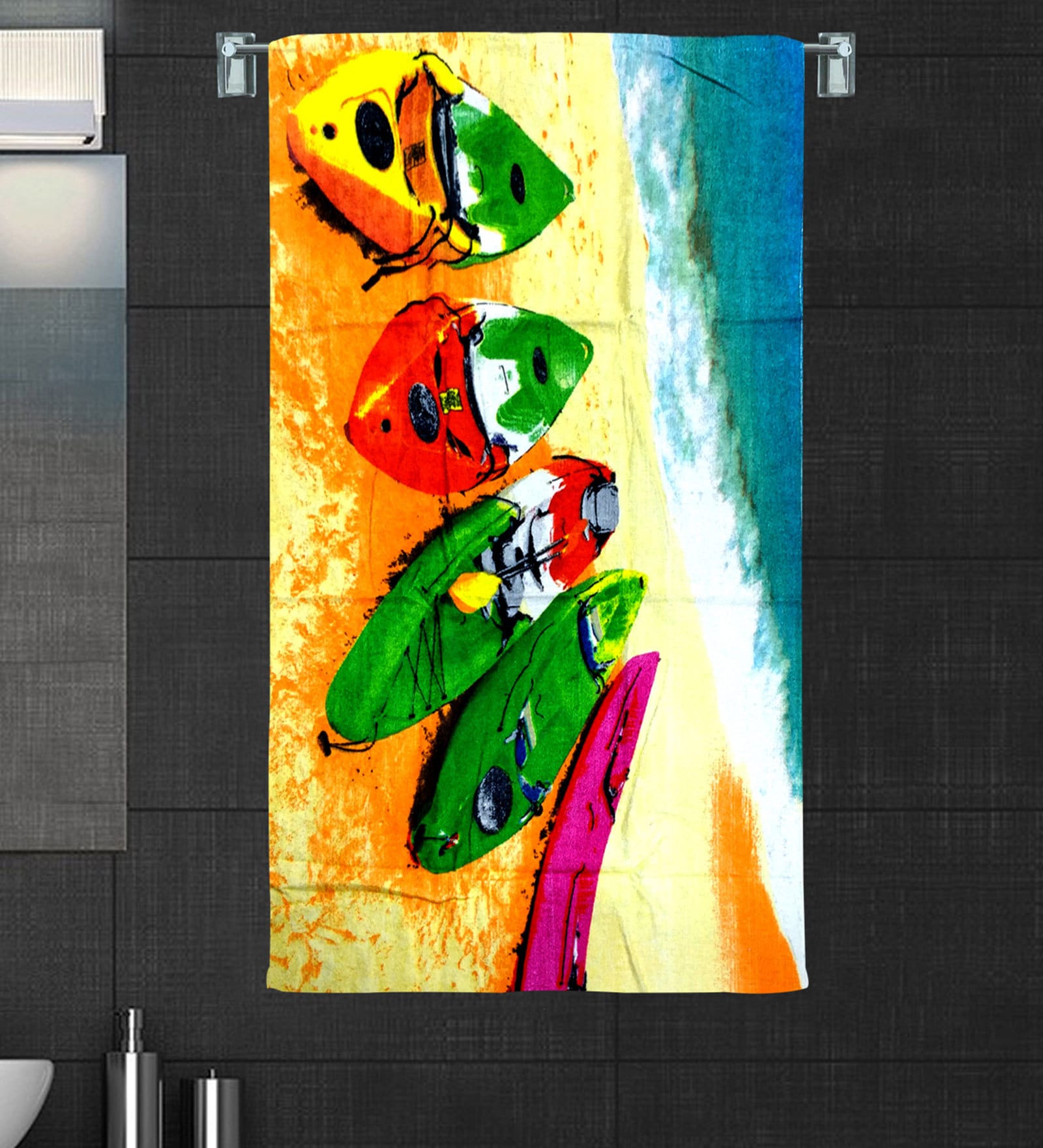 Surfing Bath Towel in Multicolour