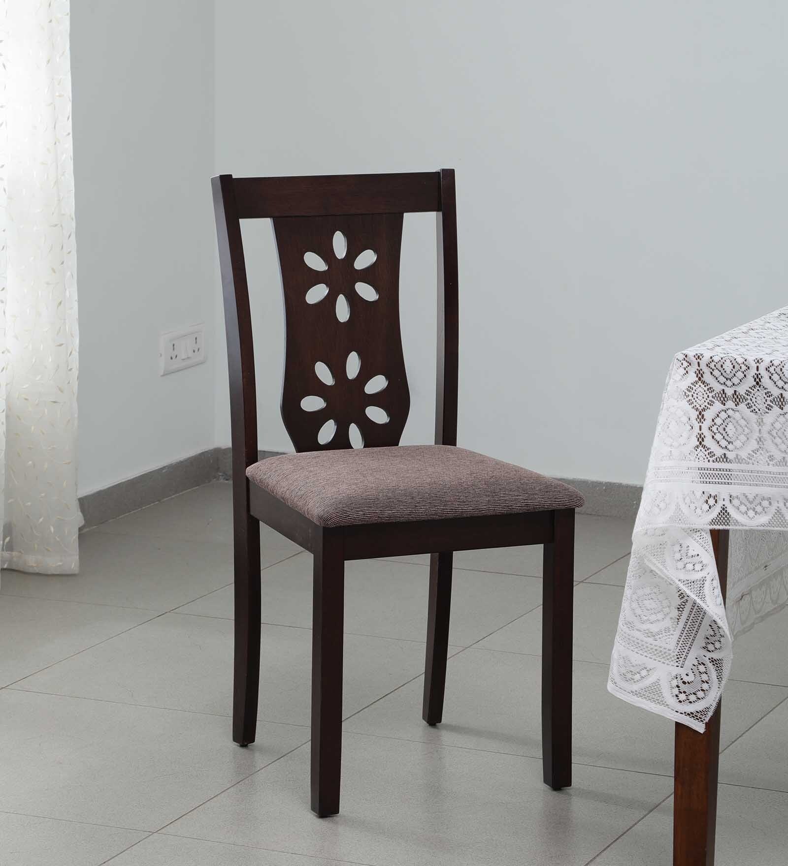 Sutlej Solid Wood Dining Chair In Antique Cherry Finish