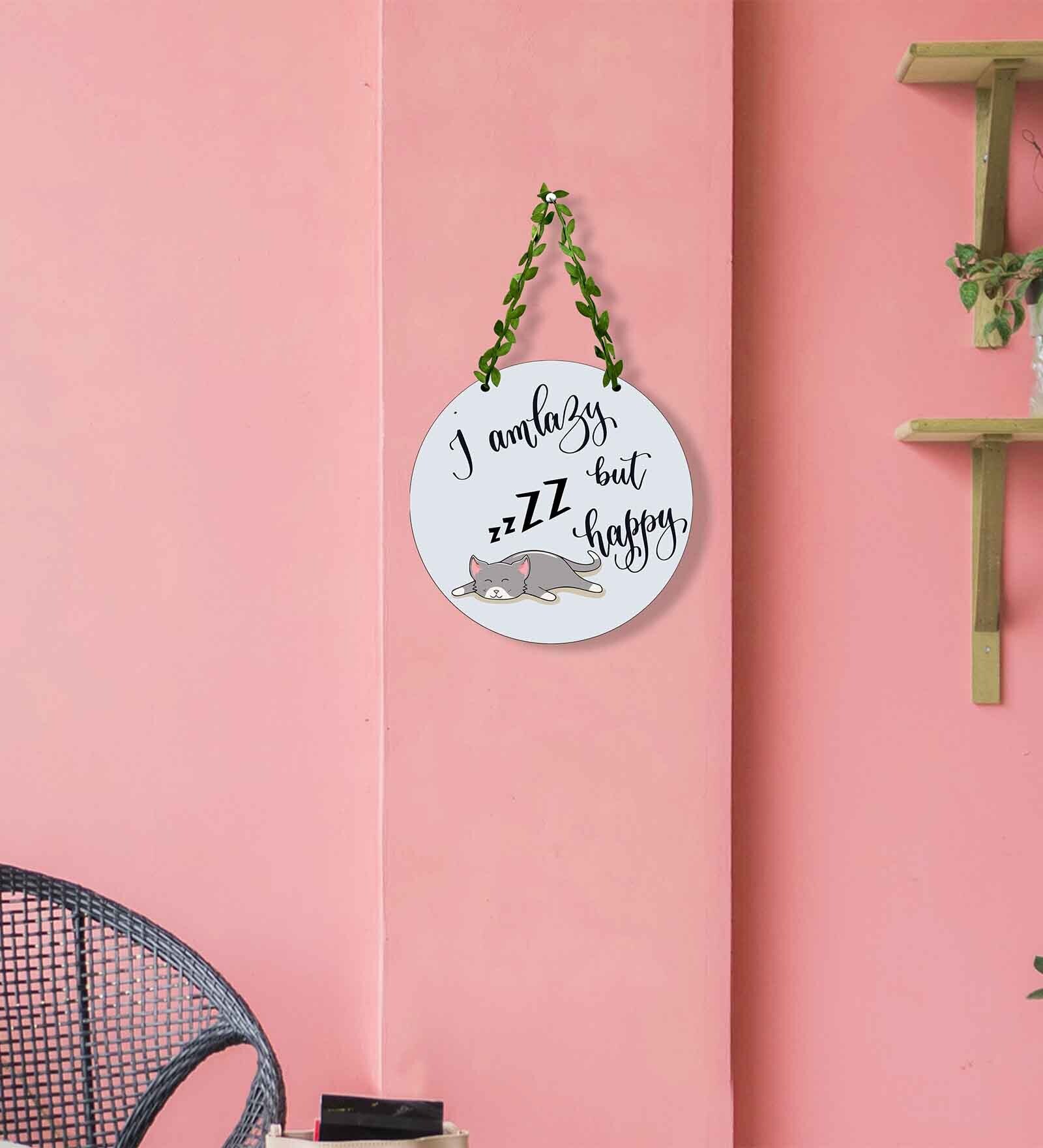 Multicolour Engineered Wood Wall Hanging