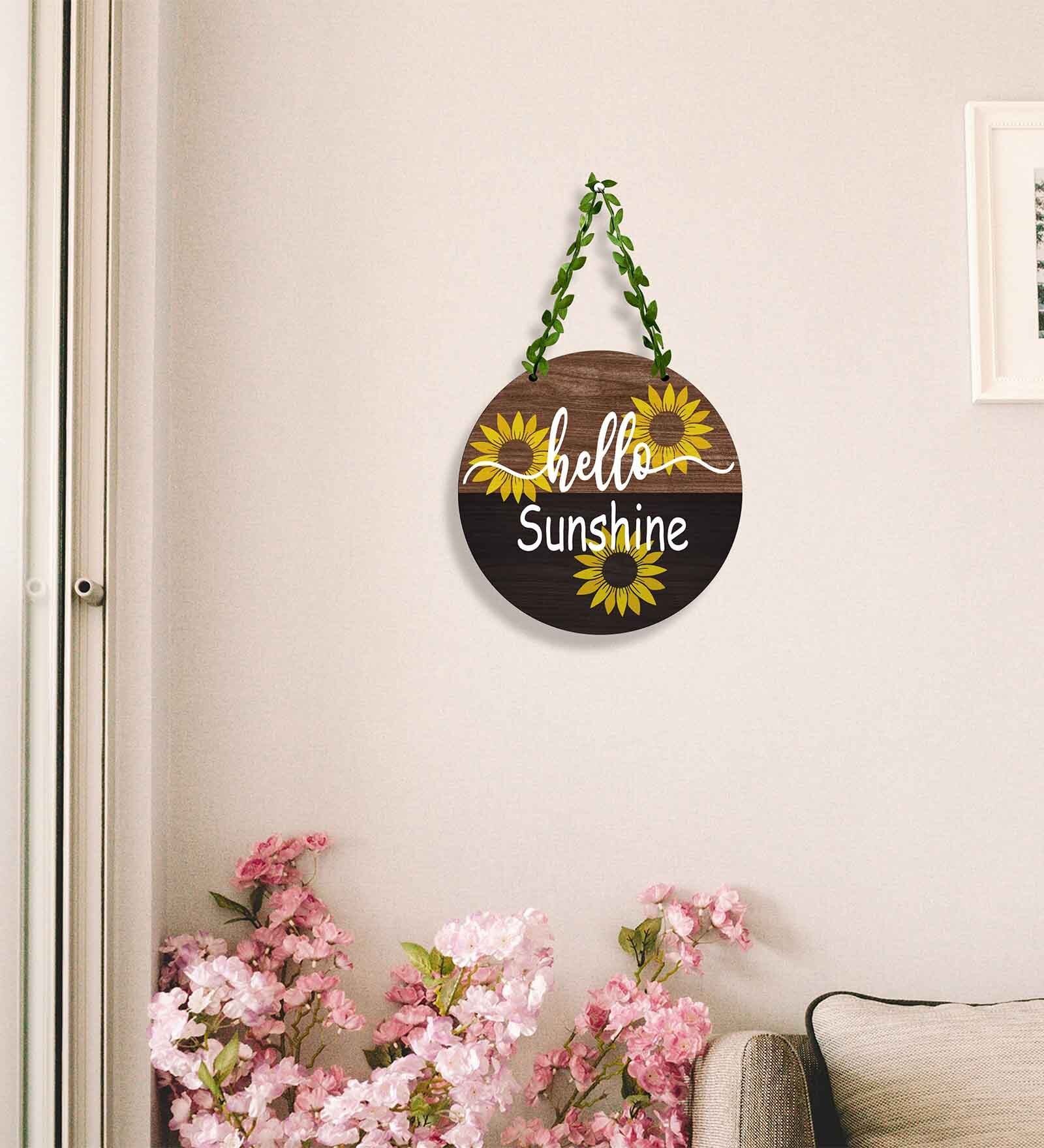 Multicolour Engineered Wood Wall Hanging