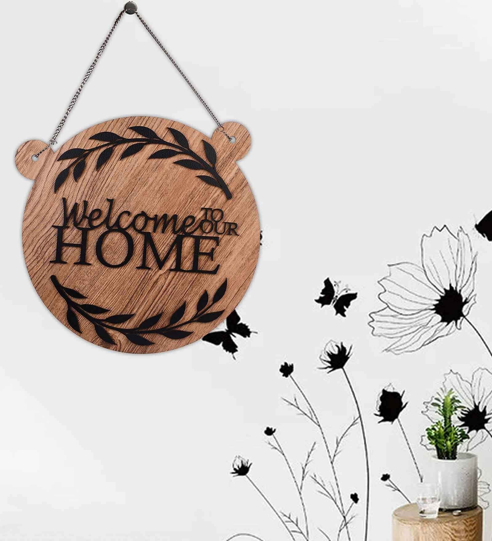 Brown Engineered Wood Wall Hanging