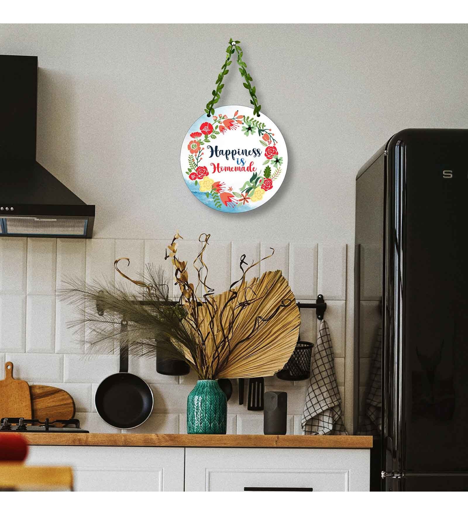 Multicolour Engineered Wood Wall Hanging