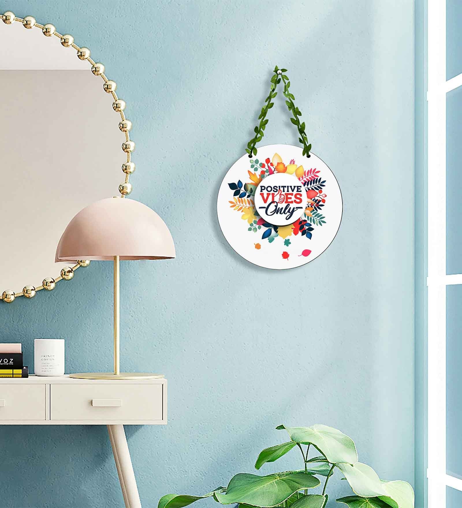 Multicolour Engineered Wood Wall Hanging