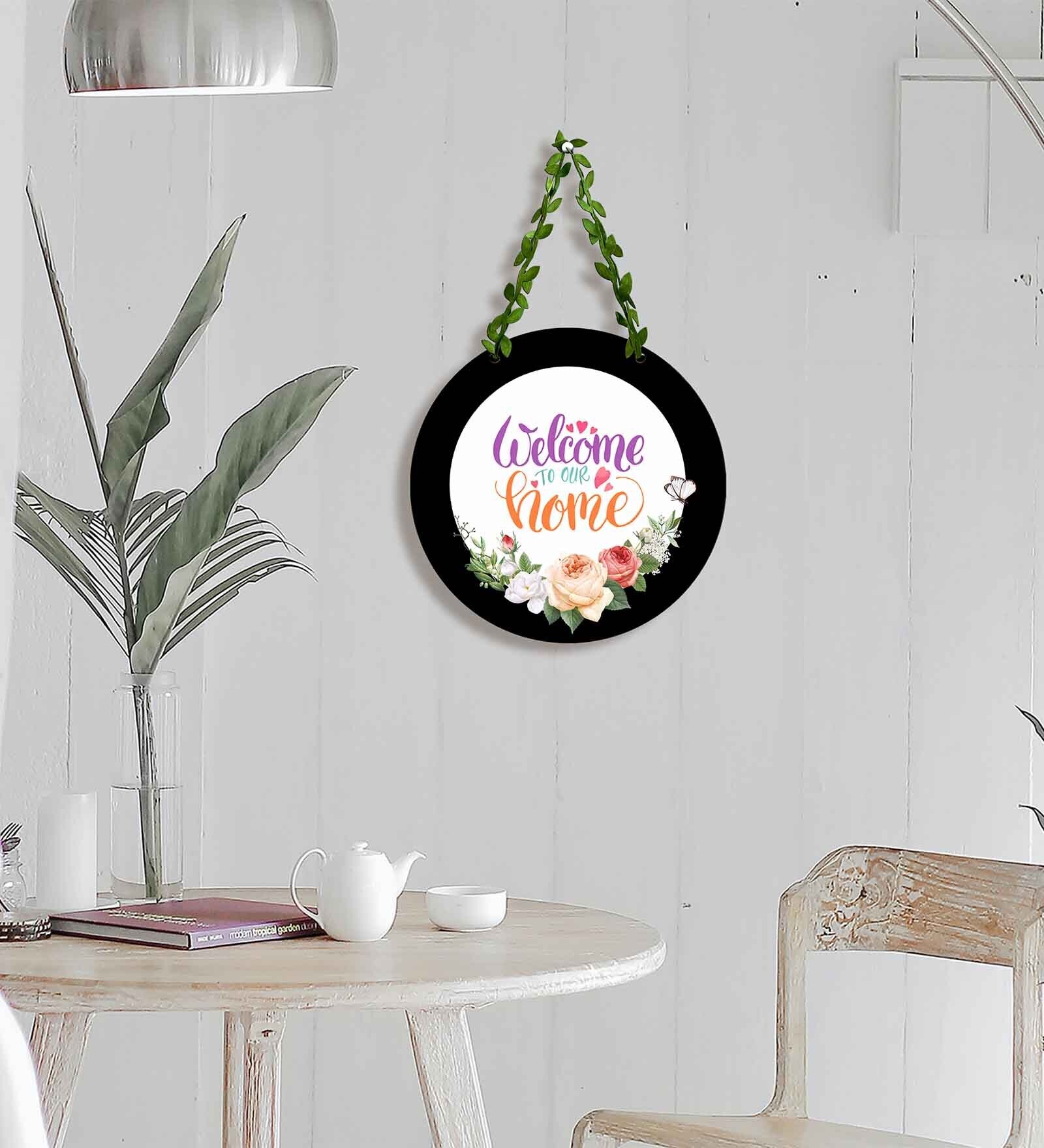 Multicolour Engineered Wood Wall Hanging