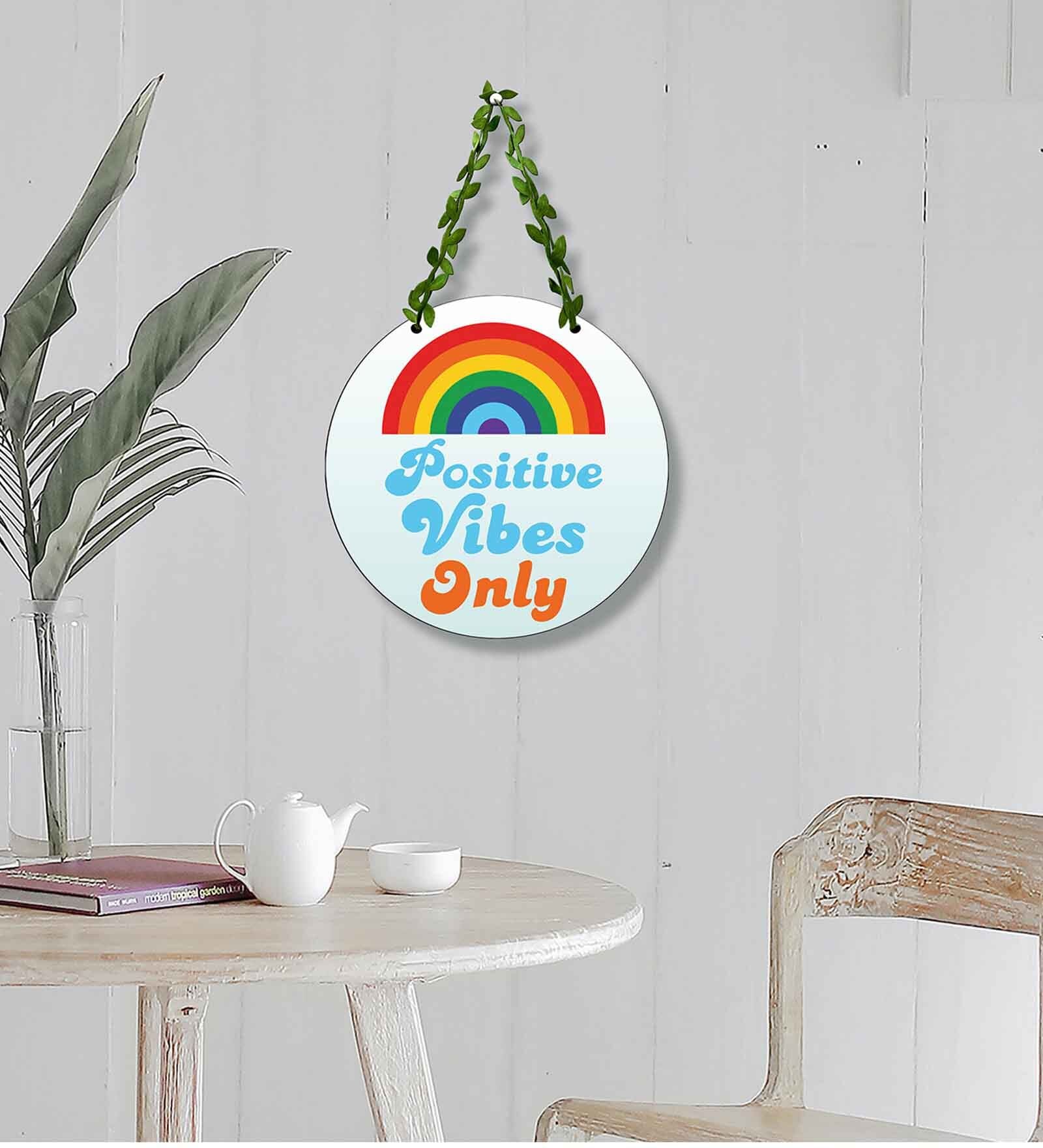 Multicolour Engineered Wood Wall Hanging