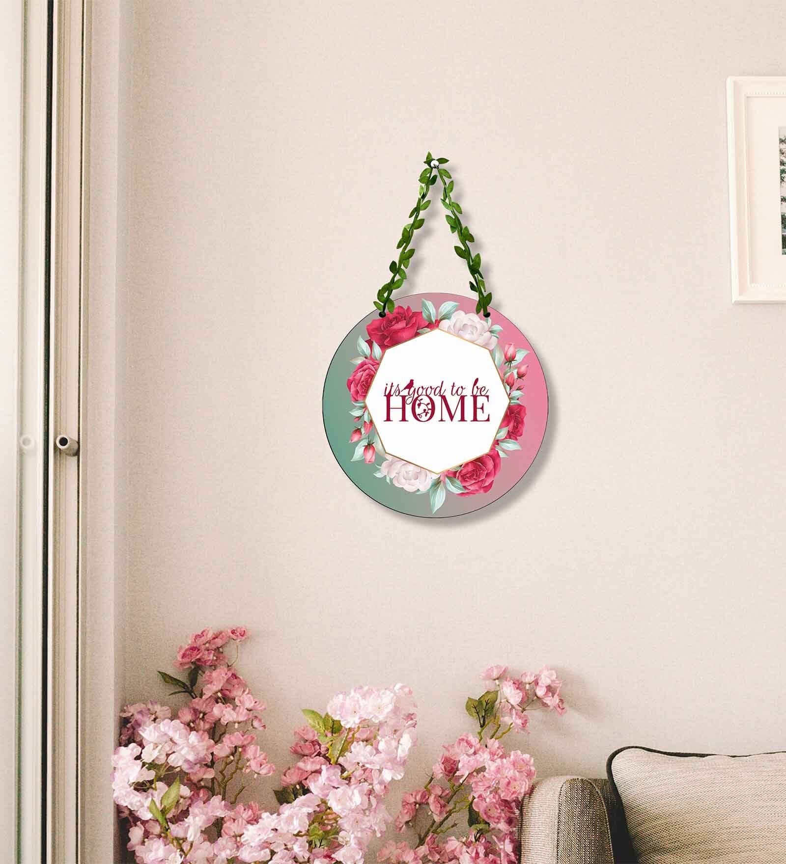 Multicolour Engineered Wood Wall Hanging