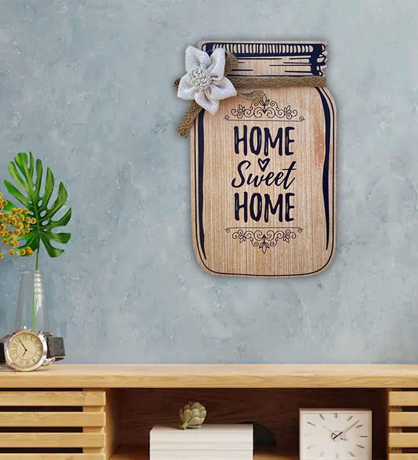 Brown Engineered Wood Wall Hanging