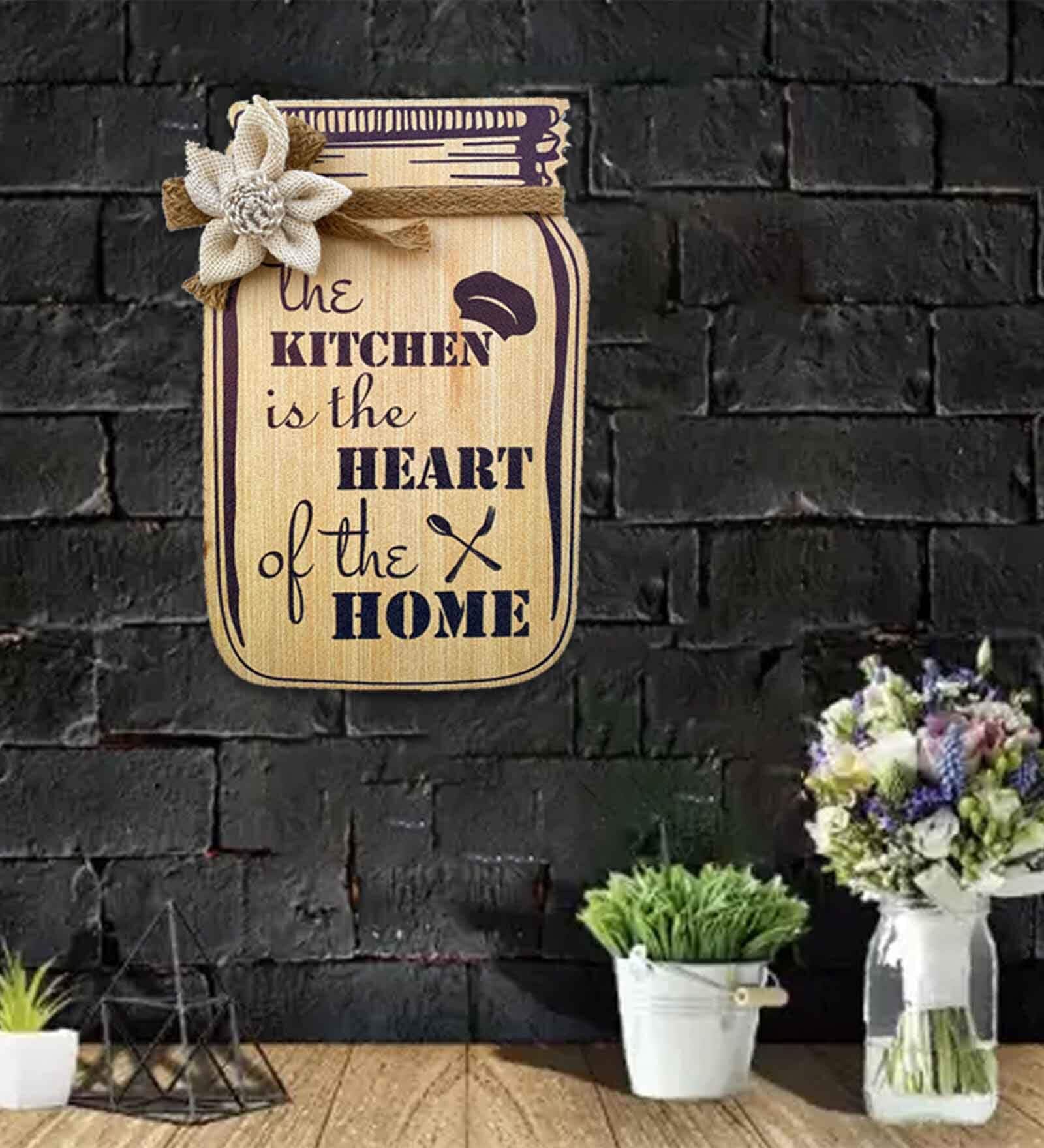 Brown Engineered Wood Wall Hanging