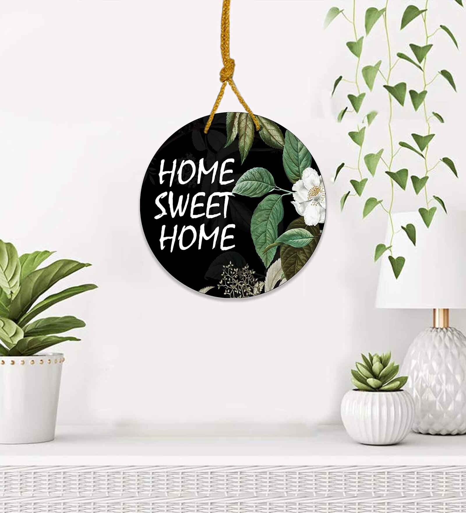 Black Engineered Wood Wall Hanging