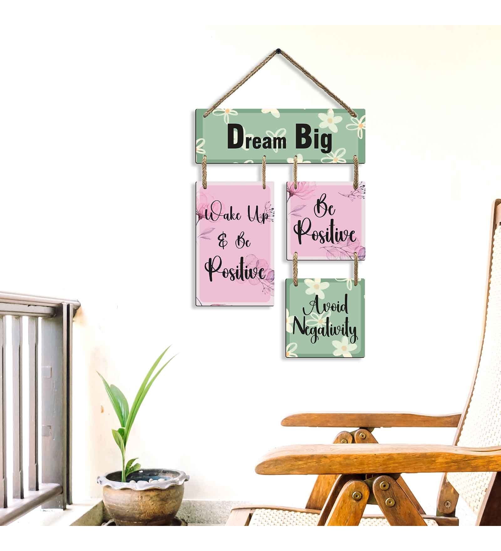 Multicolour Engineered Wood Wall Hanging