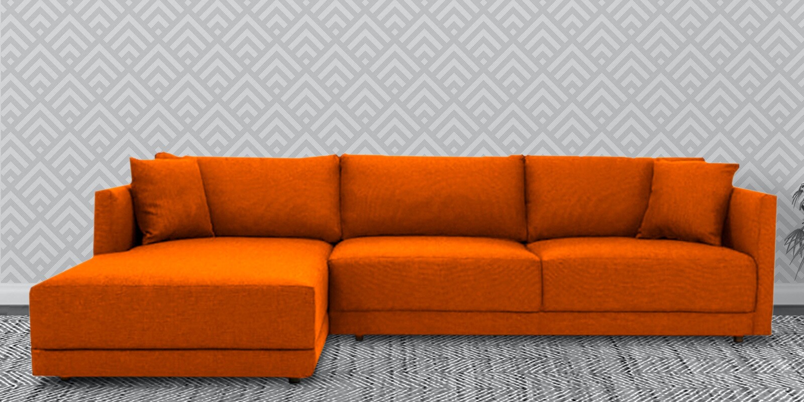 Northern RHS 6 Seater Sectional Sofa In Sea Green Colour