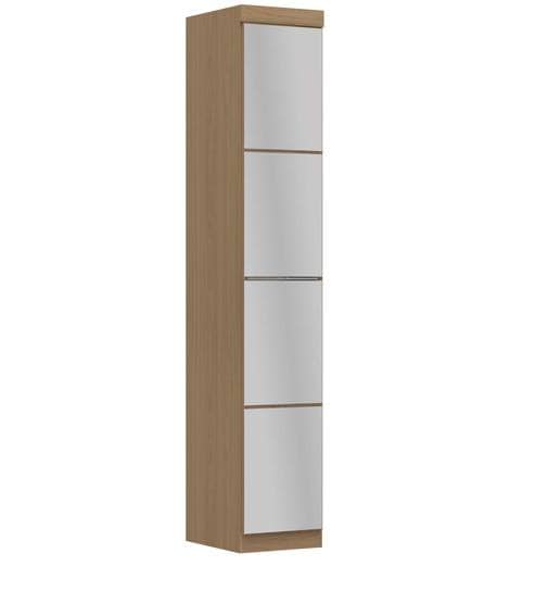 Buy Sugi One Door Wardrobe In Nature Brown Finish By Mintwud