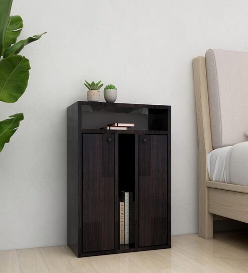 Suki Bedside Table in Wenge Finish