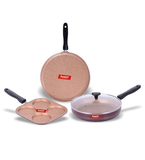 Top Rated Non-Stick Combo Set (Dosa Tawa + Multi Snack Maker +