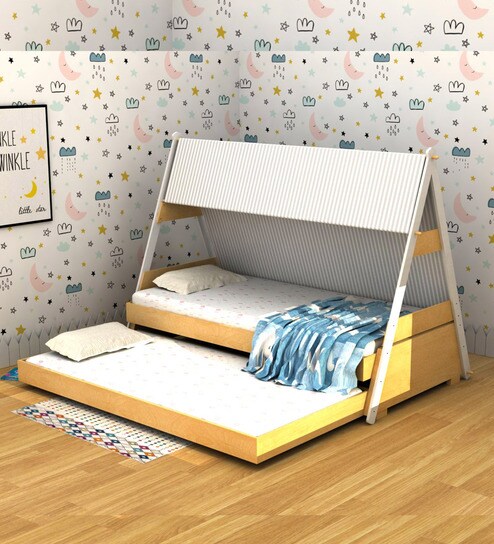 Buy Summer Single Trundle Bed In Natural By Lycka Online Tent