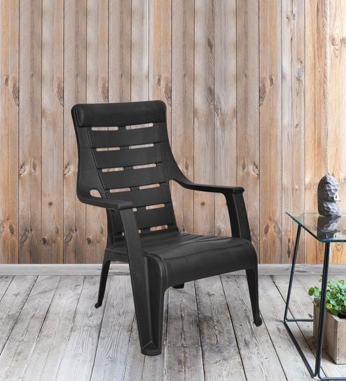 Buy Sunday Premium Plastic Chair In Iron Black Colour By Nilkamal