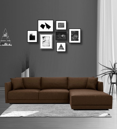 Northern LHS 6 Seater Sectional Sofa In Coffee Brown Colour