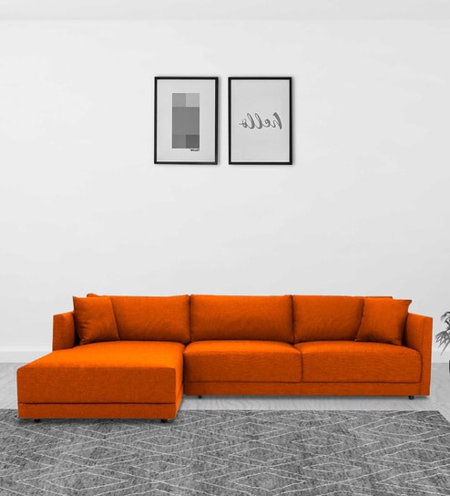 Northern RHS 6 Seater Sectional Sofa In Vivid Orange Colour
