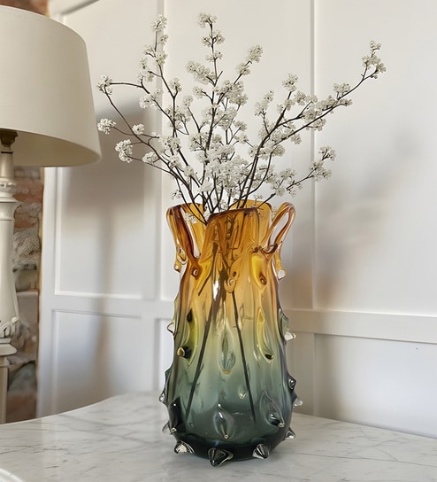 Sunset Thorn Glass Vase