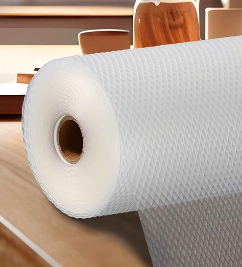 Sunvibe (45cm X 1.5m) Multi-Purpose EVA Non-Slip Kitchen Drawer Shelf and Cabinet Liners (White)