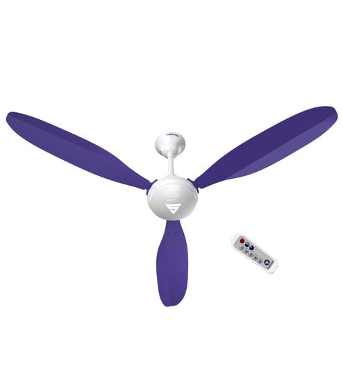 Buy Super X1 1200 Mm Lilac Ceiling Fan With Remote Control By