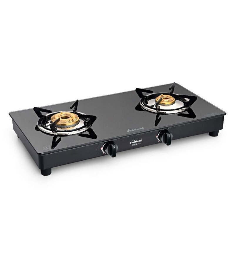 sunflame 2 burner glass cooktop