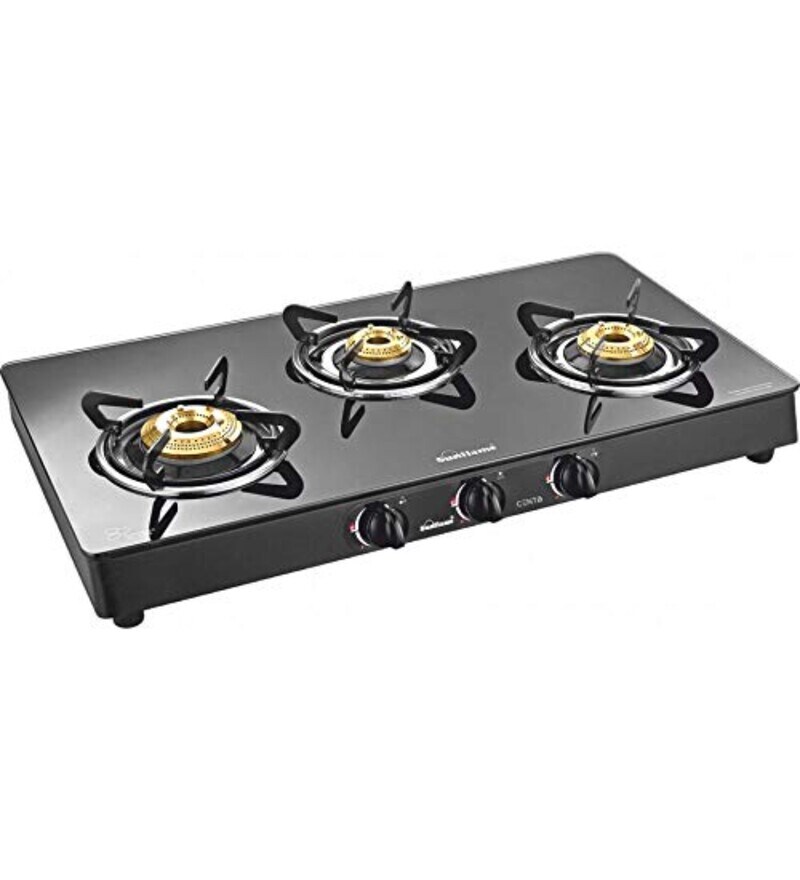 3 burner gas stove sunflame