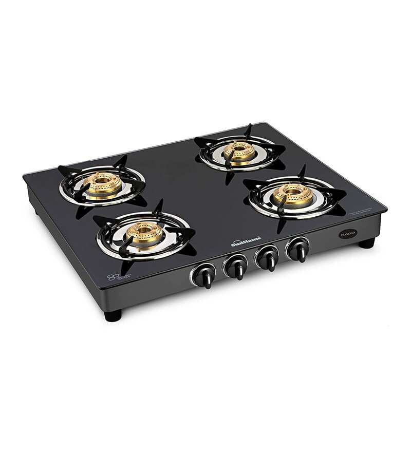 sunflame gas stove 4 burner glass top price