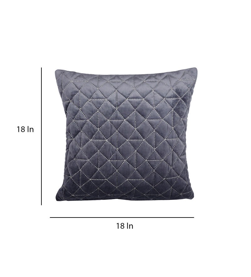 Buy Super Soft Velvet 18 x 18 Inch Cushion Covers (Set of 2) by Eyda Online Textured Cushion