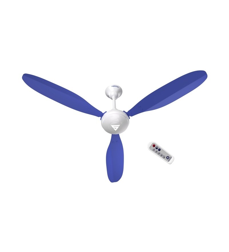 Buy Super X1 1200 Mm Blue Ceiling Fan With Remote Control Online