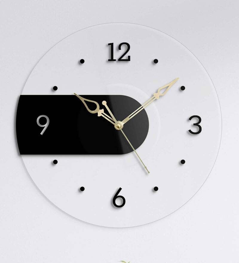 Buy Superb Numeric Round Acrylic Wall Clock by The Next Decor Online