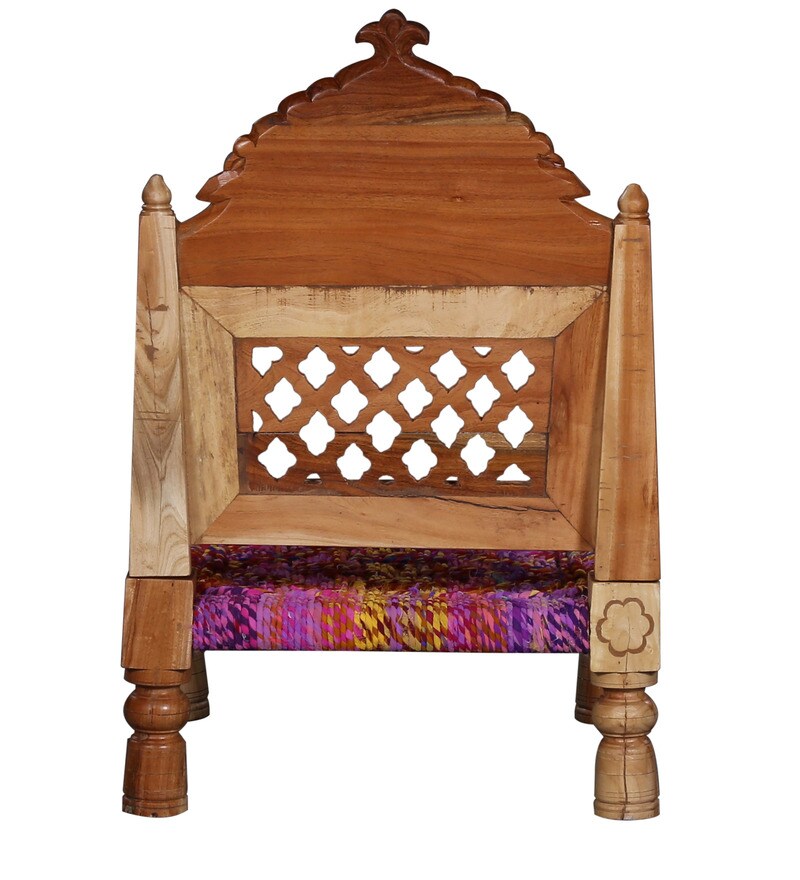 Buy Visaya Low Height Chair in Natural Finish by Mudramark Online