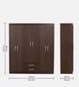 Subarashi 6 Door Wardrobe in Chocolate Finish