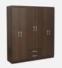 Subarashi 6 Door Wardrobe in Chocolate Finish
