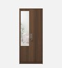 Subaru 2 Door Wardrobe In Walnut Bronze Finish With Mirror & Drawer Lock