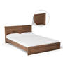 Subaru Queen Size Bed With Bedside Table In Bronze Walnut Finish