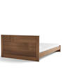 Subaru Queen Size Bed With Bedside Table In Bronze Walnut Finish