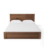 Subaru Queen Size Bed With Bedside Table In Bronze Walnut Finish