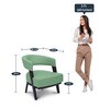 Sudan Accent Chair in Pista Colour