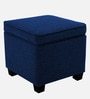 Sudan Fabric Ottoman in Royal Blue Colour