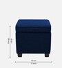 Sudan Fabric Ottoman in Royal Blue Colour