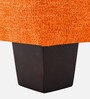 Sudan Fabric Ottoman in Vivid Orange Colour