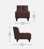 Suez Fabric 1 Seater Sofa In Brown Colour