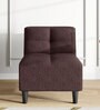 Suez Fabric 1 Seater Sofa In Brown Colour