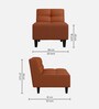 Suez Leatherette 1 Seater Sofa In Tobac Colour