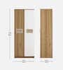 Suite 2 Door Wardrobe In Lyon Teak & White Finish