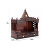 Brown Teak Wood Floor Rested Mandir Without Door